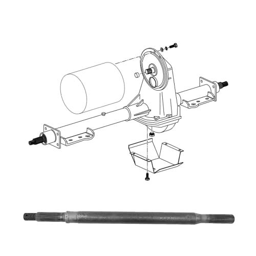 XUANYUDG0769 Golf Cart Passenger Side Rear Axle Shaft Fits for EZGO TXT Replaces OEM 20377G11/20377G12 (Fits for TXT Golf Cart Electric 1994-2013)|B0BLZC5ZRL