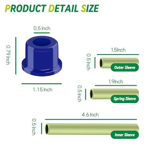 SAMXOMAP Club Car Precedent Bushing Kit, Golf Cart Bushing and Sleeve Kits, Front Suspension & Rear Suspension and A Arm Bushing Kits, Fit for Precedent 2004-Up, OEM #102506601, 102506401, 102956201, 102956201