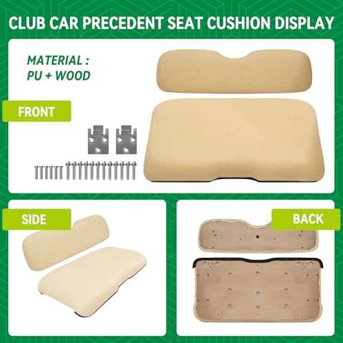 Golf Cart Replacement Seat Fit for EZGO TXT RXV Club Car Precedent DS Golf Cart, Factory Style Golf Cart Front Seat Cushions & Seat Back|B0DBZMZN45