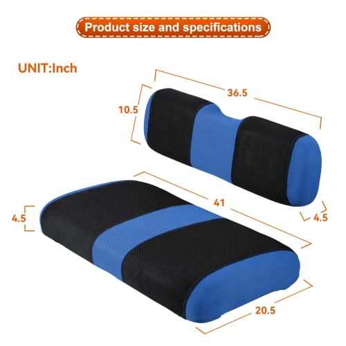 Golf Cart Seat Covers 2 Passenger, Golf Cart Front Seat Cover for EZGO TXT OEM Ordinary Seat Cushion, Washable Seat Cover Best for Summer|B0B5X7N74L