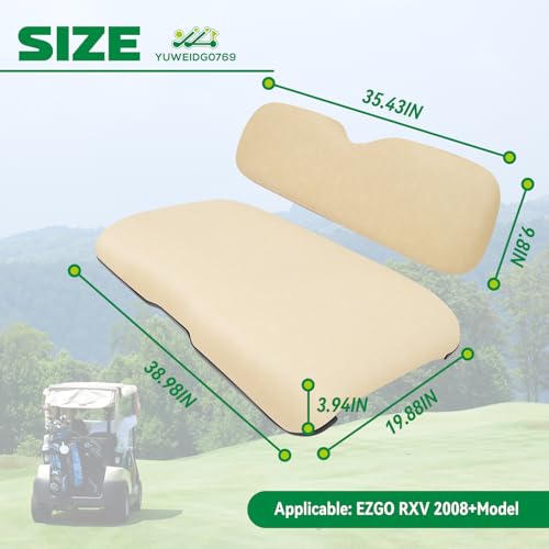 Golf Cart Replacement Seat Fit for EZGO TXT RXV Club Car Precedent DS Golf Cart, Factory Style Golf Cart Front Seat Cushions & Seat Back|B0DBZMZN45