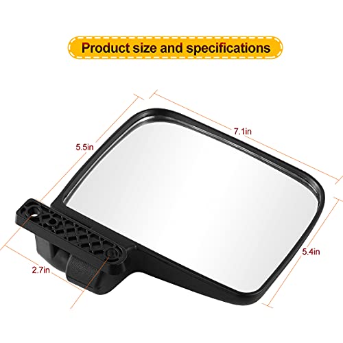 Golf Cart Side Mirrors for Club Car EZ-GO Yamaha and other 180°Adjustable Folding Wide-Angle Side View Mirror|B09SHRPJ6M
