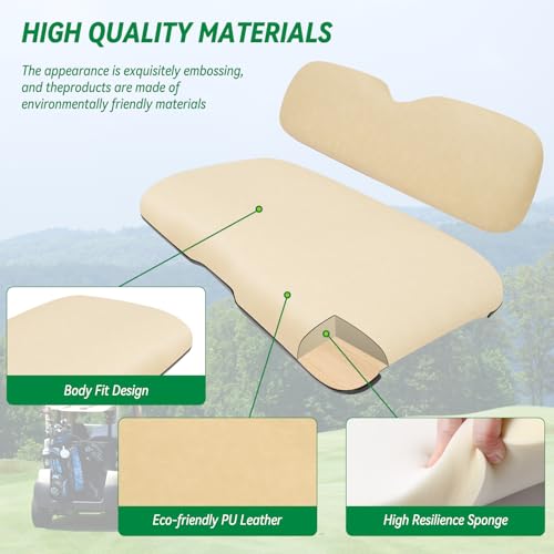 Golf Cart Replacement Seat Fit for EZGO TXT RXV Club Car Precedent DS Golf Cart, Factory Style Golf Cart Front Seat Cushions & Seat Back|B0DBZMZN45