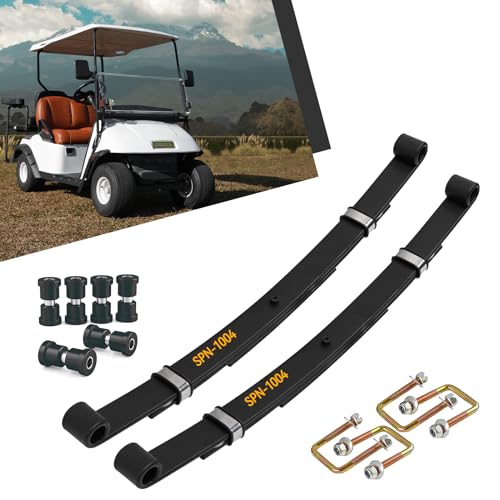 Heavy Duty Golf Cart Rear Leaf Spring Kit 3-leaf Leaf Spring with Bushings & Sleeves for EZGO TXT Golf Cart 1996-2009|B0D3P26D98