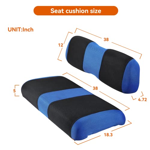 Golf Cart Front Seat Cover Kit, Fit for Club Car DS OEM Ordinary Seat Cushion, No Need to Use Gun Nails, Golf Cart Washable Seat Cover, Cool in Summer and Warm in Winter|B0B5X8X3QD
