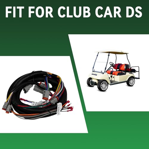 SAMXOMAP Golf Cart Control Wiring Harness for Club Car DS-Black Controller#1510-5201, DS Complete Vehicle Wiring Harnesses,OEM#102196601