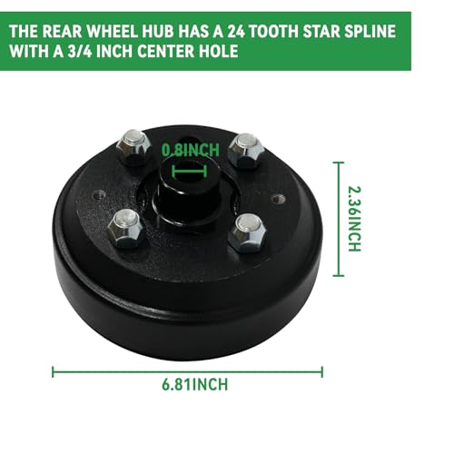 XUANYUDG0769 Heavy Duty Split Brake Drum/Hub 19186-G1 615604 with Nuts for Golf Cart EZGO TXT Electric 1982+|B0D2923G39