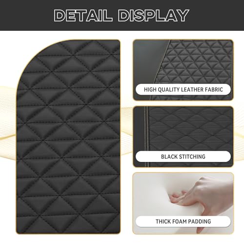 EZGO RXV Seat Covers, EZGO Golf Cart Seat Covers for 2008+ EZGO RXV OEM Ordinary Seat, Marine Grade Vinyl Leather, Anti-Scratch/Anti-Fading/Easy to Install, Black/4 PCS|B0DPKTKDN7