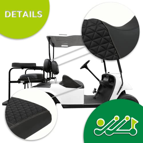 Golf Cart Seat Covers for EZGO TXT 1994-2013, Waterproof & Sun Resistant Marine Grade Vinyl Leather EZGO TXT Golf Cart Seat Cover Replacement, No Stapler Required, Ezgo Golf Cart Accessories|B0BRSRDFV3