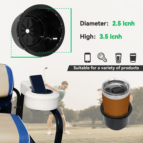Golf Cart Armrest with Cup Holder for Rear Seat kit|B0CGHSVQWR