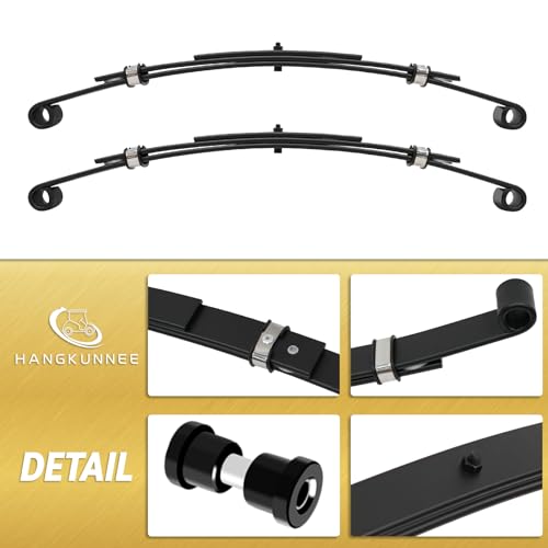 Heavy Duty Golf Cart Rear Leaf Spring Kit 3-leaf Leaf Spring with Bushings & Sleeves for EZGO TXT Golf Cart 1996-2009|B0D3P26D98