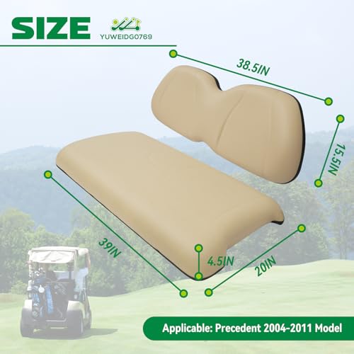Golf Cart Replacement Seat Fit for EZGO TXT RXV Club Car Precedent DS Golf Cart, Factory Style Golf Cart Front Seat Cushions & Seat Back|B0DBZJZQNH