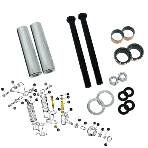 XUANYUDG0769 Golf Cart Spindle Bushing King Pin Tube Claw Copper Sleeve and Washers Assembly Repair Kit Fits for EZGO TXT/PDS Replaces 70648-G01 70749G01 70745G01|B0BNPFRHN1