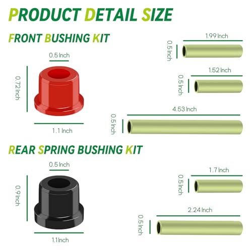 SAMXOMAP Club Car Precedent Bushing Kit, Golf Cart Bushing and Sleeve Kits, Front Suspension & Rear Suspension and A Arm Bushing Kits, Fit for Precedent 2004-Up, OEM #102506601, 102506401, 102956201, 102956201