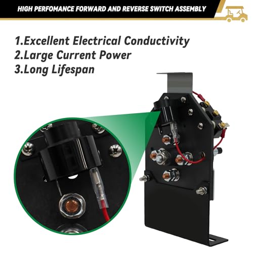 SAMXOMAP Heavy Duty Forward and Reverse Switch Assembly, Golf Cart Forward and Reverse Switch for 1994-UP Electric EZGO TXT, Replaces OEM# 70578-G01