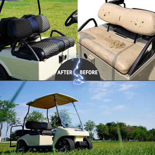 Golf Cart Seat Covers for EZGO TXT Club Car DS Gas or Electric OEM Regular Seat Cushion, No Staple, Golf Cart Vinyl Replacement Seat Cover|B0D1C17MN7