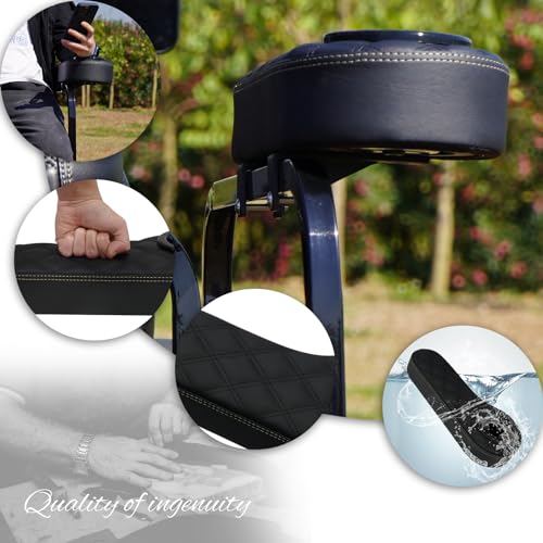 Golf Cart Armrest with Cup Holder for EZGO Club Car Yamaha, No Drilling Required Golf Cart Armrest Kits for Rear Seat with 1inch and 0.78 inch Square Tube Frame|B0CWTST46N