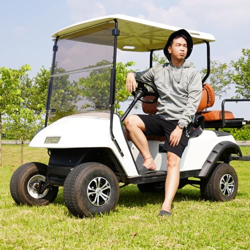 XUANYUDG0769 Golf Cart Windshield Fits 1995-2013 EZGO TXT and Medalish Tinted Acrylic To Prevent UV Ray and Foldable EZGO TXT Windshield|B0CWQF79VH