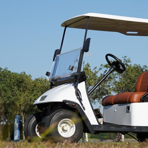 XUANYUDG0769 Golf Cart Windshield Fits 1995-2013 EZGO TXT and Medalish Transparent Acrylic To Prevent UV Ray and Foldable EZGO TXT Windshield|B0CKW1WNFX