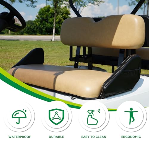 Golf Cart Replacement Seat Fit for EZGO TXT RXV Club Car Precedent DS Golf Cart, Factory Style Golf Cart Front Seat Cushions & Seat Back|B0CJHHTY39