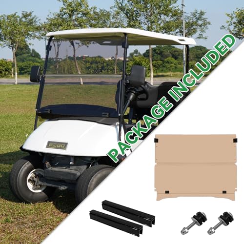 XUANYUDG0769 Golf Cart Windshield Fits 1995-2013 EZGO TXT and Medalish Tinted Acrylic To Prevent UV Ray and Foldable EZGO TXT Windshield|B0CWQF79VH