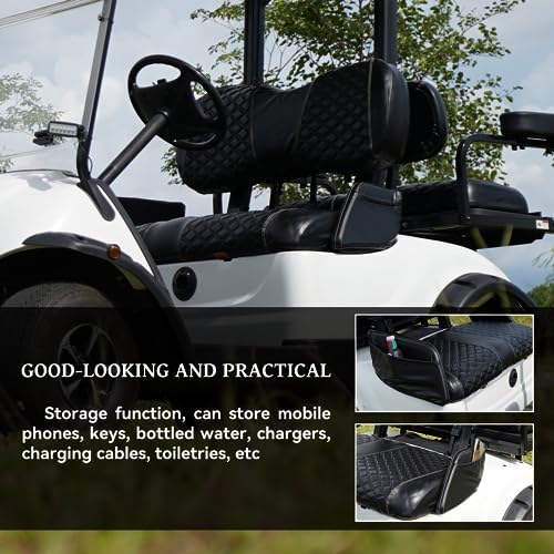 YUWEIDG0769Golf Cart Armrest Covers, Golf Cart Vinyl Arm Cover with Black|B0C9MBCVC5
