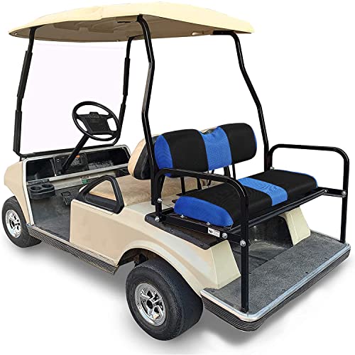 Universal Golf Cart Rear Seat Cover Dress Up for Older Golf Carts - Durable, Breathable Material, Fits Like a Glove for EZGO, Club Car and Yamaha, Easy to Install, Blue|B0DRYBGSXD