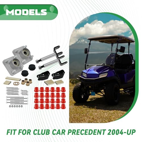 XUANYUDG0769 Golf Cart Club Car Precedent Gas and Electric Deluxe Front End Repair Kits 2004-Up,Red Rubber Sleeve Bushing Kits|B0D292D4GS