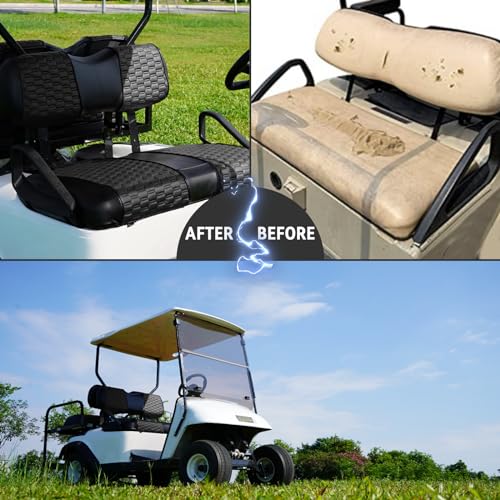 Golf Cart Seat Covers for EZGO TXT Club Car DS Gas or Electric OEM Regular Seat Cushion, No Staple, Golf Cart Vinyl Replacement Seat Cover|B0D1BNPHQ7