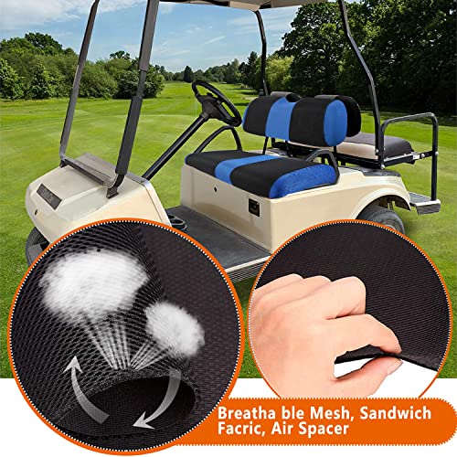 Golf Cart Seat Covers 2 Passenger, Golf Cart Front Seat Cover for EZGO TXT OEM Ordinary Seat Cushion, Washable Seat Cover Best for Summer|B0B5X7N74L