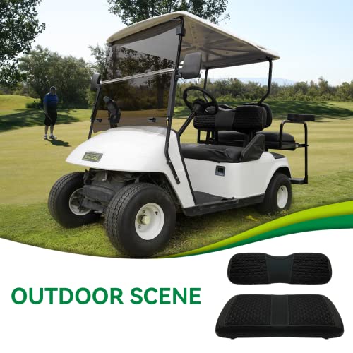 Golf Cart Seat Covers for EZGO TXT 1994-2013, Waterproof & Sun Resistant Marine Grade Vinyl Leather EZGO TXT Golf Cart Seat Cover Replacement, No Stapler Required, Ezgo Golf Cart Accessories|B0BRSRKW6W