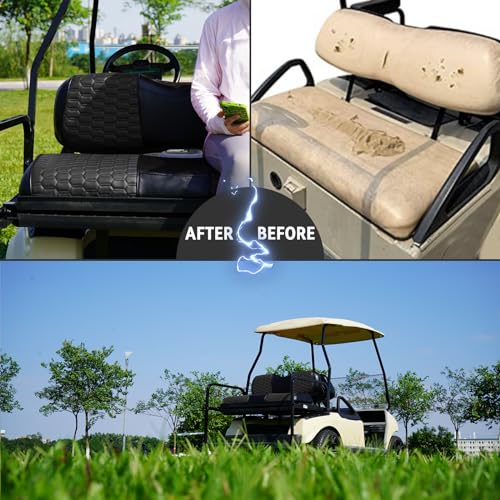Golf Cart Seat Covers for EZGO TXT Club Car DS Gas or Electric OEM Regular Seat Cushion, No Staple, Golf Cart Vinyl Replacement Seat Cover|B0D1C3MJ3Z