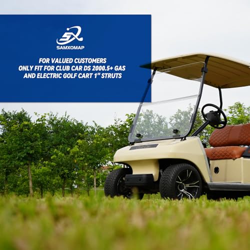 Club Car DS Golf Cart Windshield Club Car DS Windshield for 2000.5+ Club Car DS Transparent Foldable UV Protection and Shock Resistant Acrylic Windshield|B0DJ2J2GC5