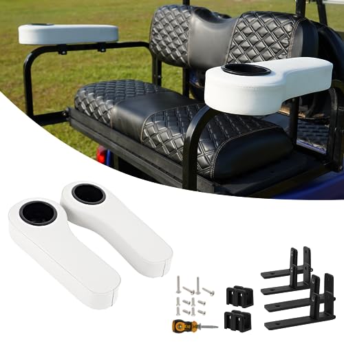 Golf Cart Armrest with Cup Holder for Rear Seat kit|B0CGHSVQWR