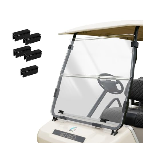 Club Car DS Golf Cart Windshield Club Car DS Windshield for 2000.5+ Club Car DS Transparent Foldable UV Protection and Shock Resistant Acrylic Windshield|B0DJ2J2GC5