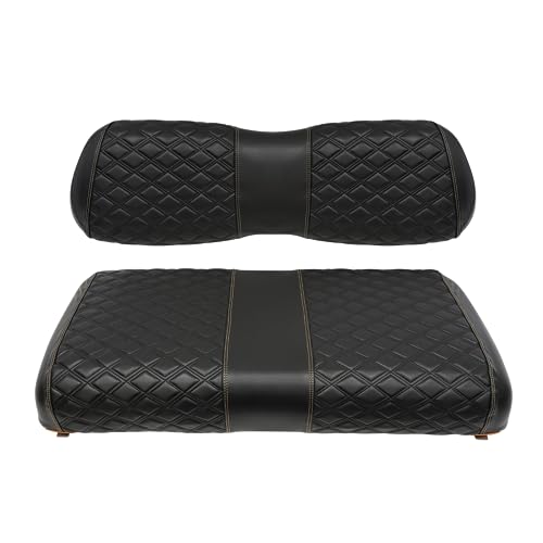 Golf Cart Seat Covers for Club Car DS 2000.5+ Front OEM Universal Seat Cushion, Marine Grade Vinyl Leather Club Car DS Seat Covers/Easy to Install-Black (2PCS)|B0C89MF2FZ