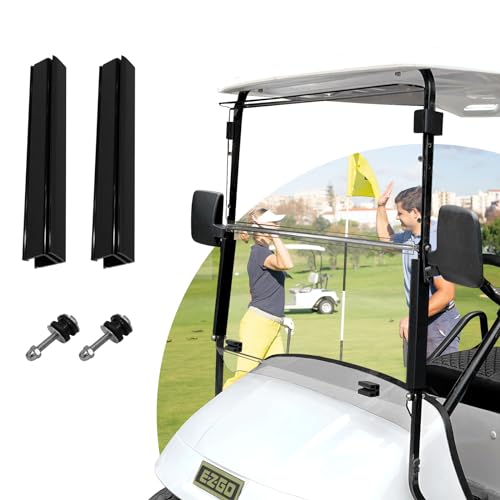 Golf Cart Windshield EZGO TXT Windshield Fits 2014-Up EZGO TXT Golf Cart Prevent UV Ray and Foldable Clear EZ GO Windshield|B0CKPKFWJZ