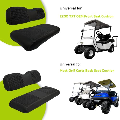 Golf Cart Seat Covers for EZGO TXT 1994-2013, Waterproof & Sun Resistant Marine Grade Vinyl Leather EZGO TXT Golf Cart Seat Cover Replacement, No Stapler Required, Ezgo Golf Cart Accessories|B0BRSRDFV3