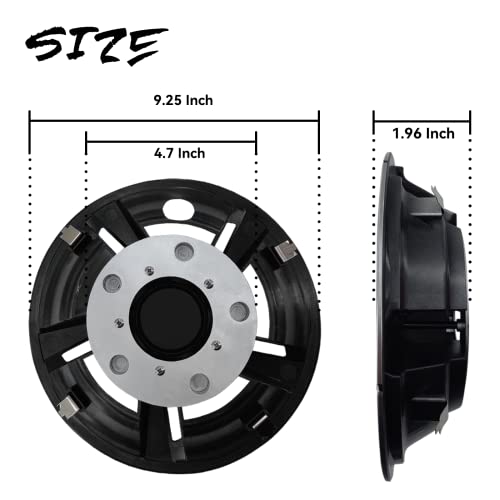 Golf Cart SS Wheel Covers Hub Caps for EZGO Club Car Yamaha 8 Inch Hubcaps for Golf Cart, Set of 4, Black and Silver|B0BYZFNNLB