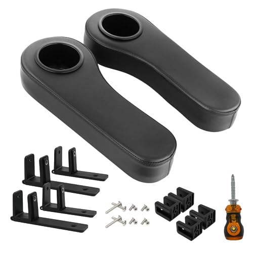 Golf Cart Armrest with Cup Holder for EZGO Club Car Yamaha Aftermarket Rear Seat Kit|B0C9Q9BRMG