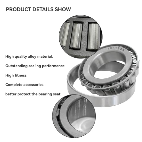 XUANYUDG0769 Golf Cart Front Wheel Hub Bearings and Seals Kit Fit for Club Car DS 1982-2002 Gas and Electic Replace OEM 1011393, 1013135,2 Sets|B0BNPF15NV