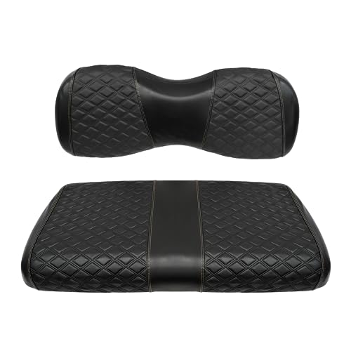 Golf Cart Front Seat Covers for Yamaha Drive 2007-2016/Drive 2 2017+ Front OEM Universal Seat Cushion, Marine Grade Vinyl Leather Seat Covers/Easy to Install-Black(2PCS)|B0C89KMVL9