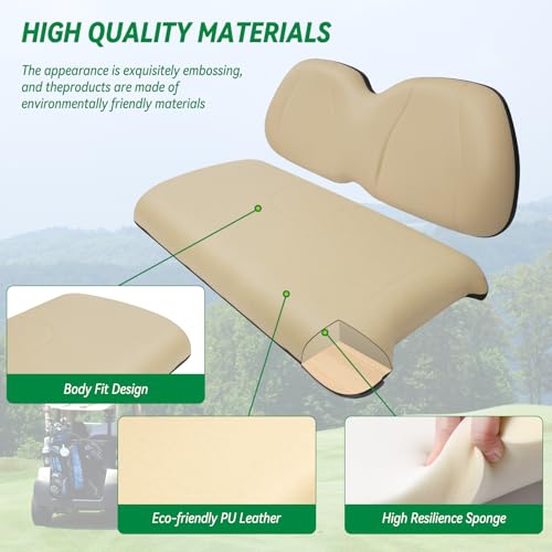 Golf Cart Replacement Seat Fit for EZGO TXT RXV Club Car Precedent DS Golf Cart, Factory Style Golf Cart Front Seat Cushions & Seat Back|B0DBZJZQNH