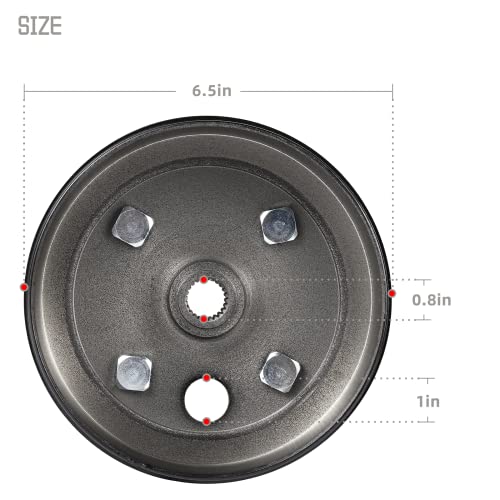 SAMXOMAP Golf Cart Brake Drum for EZGO TXT/PDS 1982-up Electric (Not Fit Gas Models), Replace OEM# 19186G1P, 2 Pack