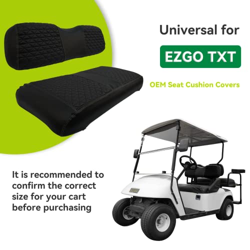 Golf Cart Seat Covers for EZGO TXT 1994-2013, Waterproof & Sun Resistant Marine Grade Vinyl Leather EZGO TXT Golf Cart Seat Cover Replacement, No Stapler Required, Ezgo Golf Cart Accessories|B0BRSRKW6W