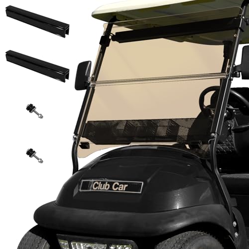 Golf Cart Windshield for Club Car DS Precedent, Clear/Tinted Fold Down Windshield Anti-UV Impact Resistant|B0DDGH15V5