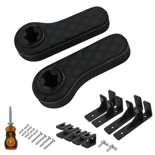 Golf Cart Armrest with Cup Holder for EZGO Club Car Yamaha, No Drilling Required Golf Cart Armrest Kits for Rear Seat with 1inch and 0.78 inch Square Tube Frame|B0CWTST46N