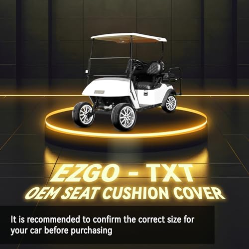 Golf Cart Seat Covers for EZGO TXT Club Car DS Gas or Electric OEM Regular Seat Cushion, No Staple, Golf Cart Vinyl Replacement Seat Cover|B0D1BNPHQ7