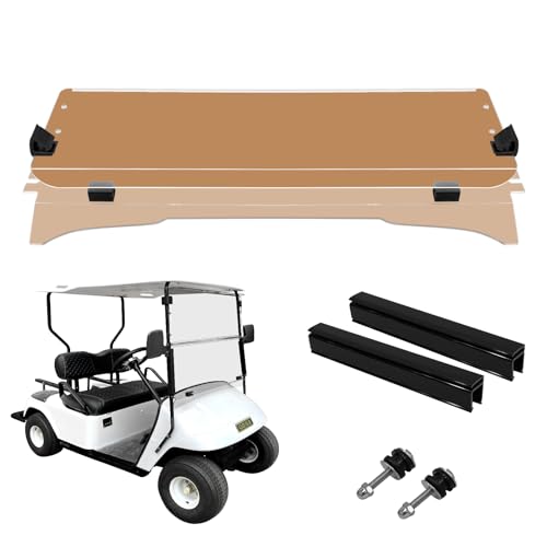 XUANYUDG0769 Golf Cart Windshield Fits 1995-2013 EZGO TXT and Medalish Tinted Acrylic To Prevent UV Ray and Foldable EZGO TXT Windshield|B0CWQF79VH