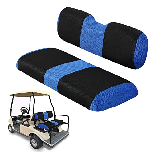 Universal Golf Cart Rear Seat Cover Dress Up for Older Golf Carts - Durable, Breathable Material, Fits Like a Glove for EZGO, Club Car and Yamaha, Easy to Install, Blue|B0DRYBGSXD